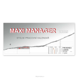 MAXI MANAGER 2025 šedý stolní kalendář, 32x17,5 cm, 1 ks