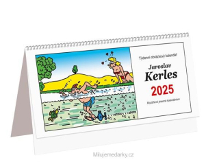 Stolní týdenní kalendář KERLES, 2025, 1 ks