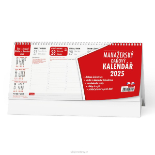 MANAGERSKÝ PRAKTICKÝ Stolní týdenní bezobrázkový kalendář,  2025