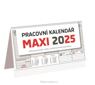 Stolní týdenní bezobrázkový kalendář MAXI Manager velký, 1 ks, 2025