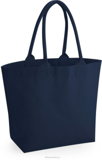 Fairtrade pevná bavlněná plážová nebo nákupní taška s pevnými zakulacenými držadly, námořní modrá