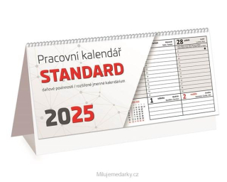 Stolní týdenní bezobrázkový kalendář STANDARD, 2025